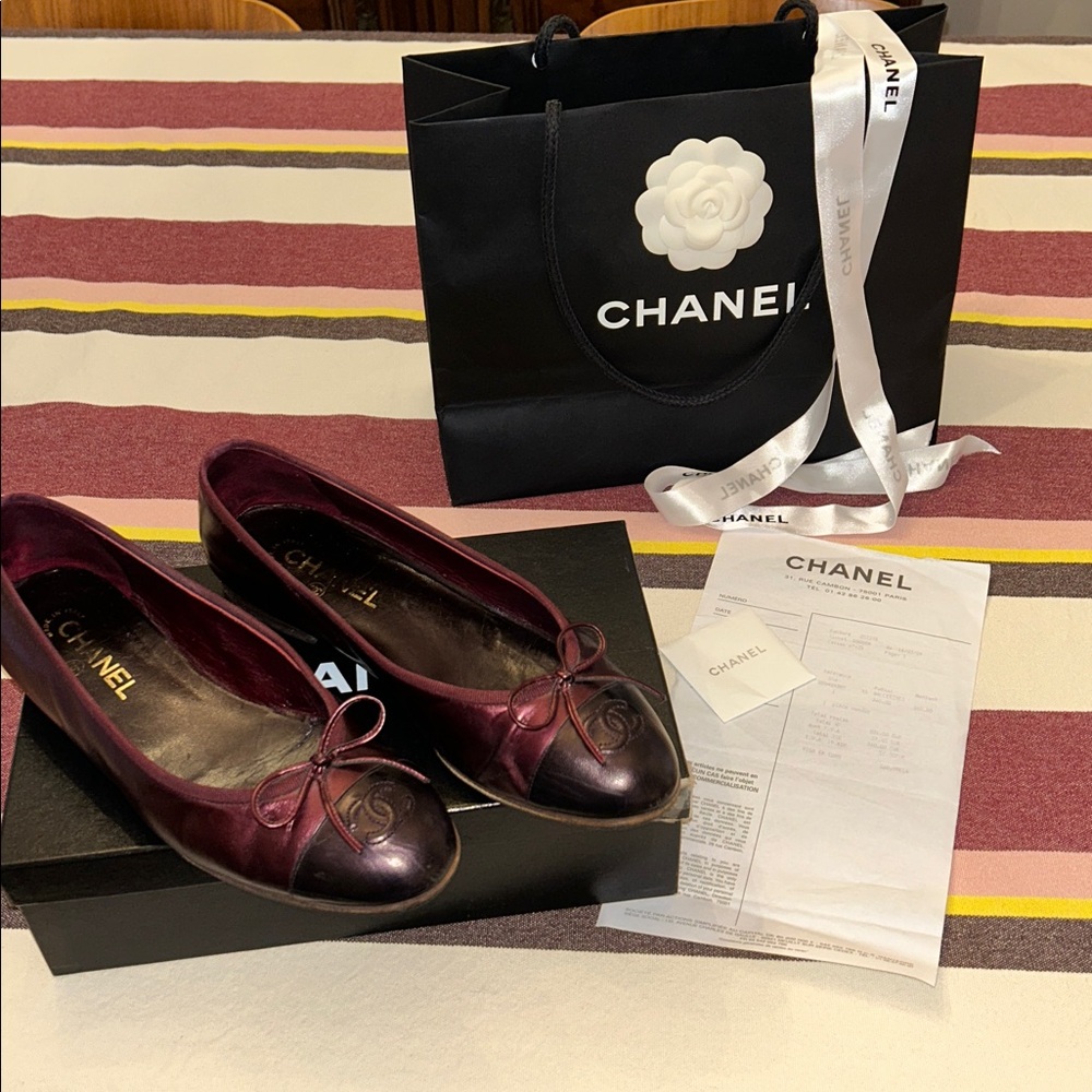 Chanel ballerines  size France 40 (true US size 9) in lambskin